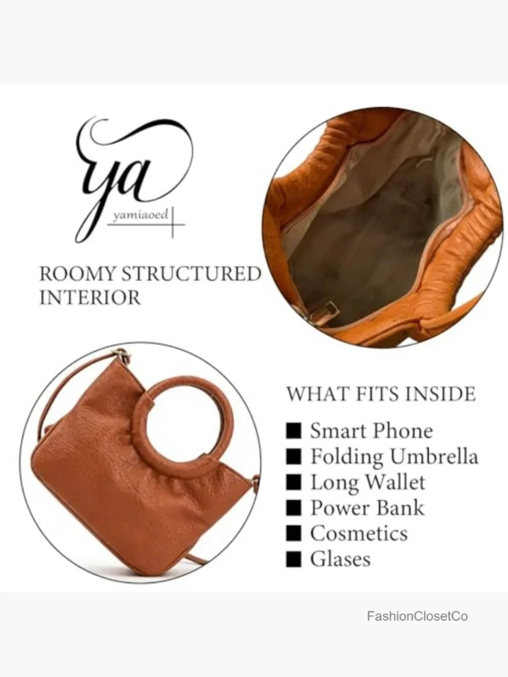 PU Leather Crossbody Hobo Bag Woven Handle Crescent Purse Chunky Clutch